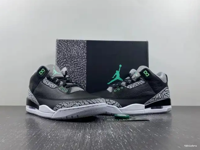 Reps TBkick Glow Green Jordan CT8532-031 Air 3 0508
